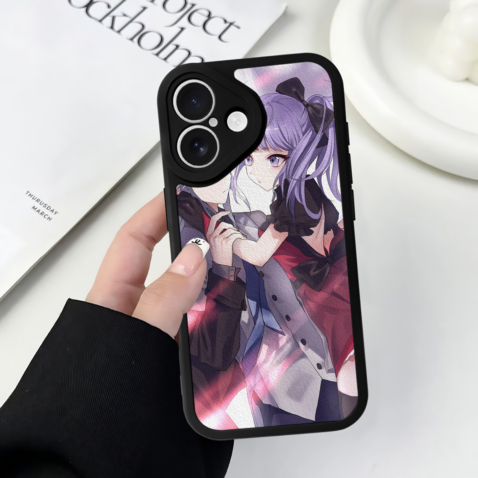 （画像用） 遊☆戯☆王 Yu-Gi-Oh! 【iPhone 16シリーズ対応】シリコンスマホケース（レザー調） 材質：シリコン
